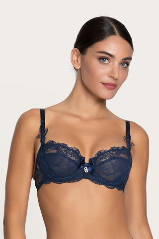 Lise Charmel Soir de Venise Half Cup Bra Navy