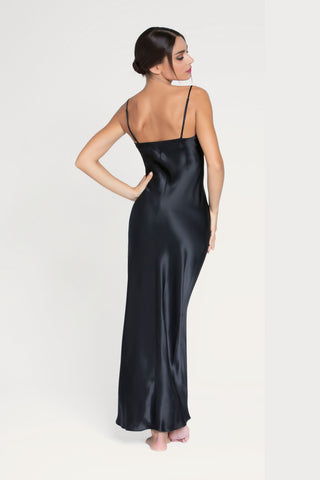 Lise Charmel Black Silk Long Nightie Splendeur Soie