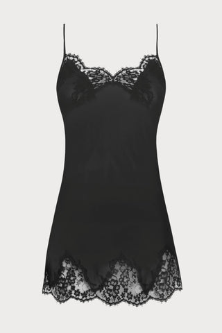 Splendeur Soie Black Crepe Silk Mini Nightie
