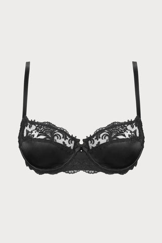 Splendeur Soie Black Half Cup Bra