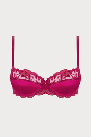 Splendeur Soie Raspberry Half Cup Bra