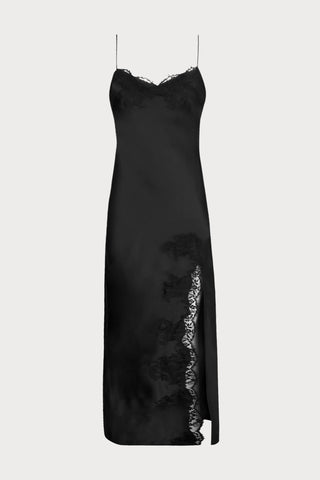 Splendeur Soie Black Long Nightie