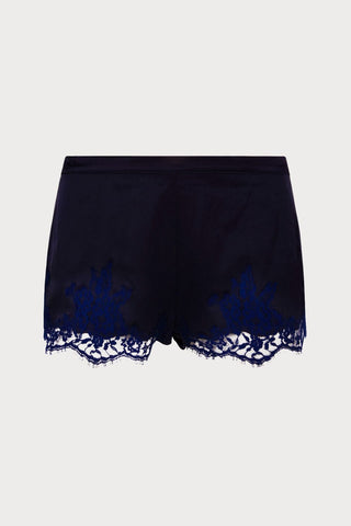 Splendeur Soie Navy Silk Shorts
