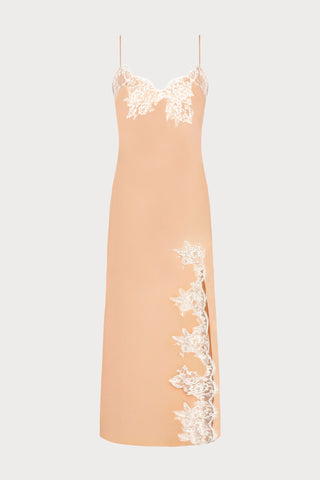 Lise Charmel Peach Silk Long Nightie Splendeur Soie