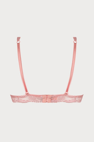 Splendeur Soie Rose Wireless Triangle Bra, Size L