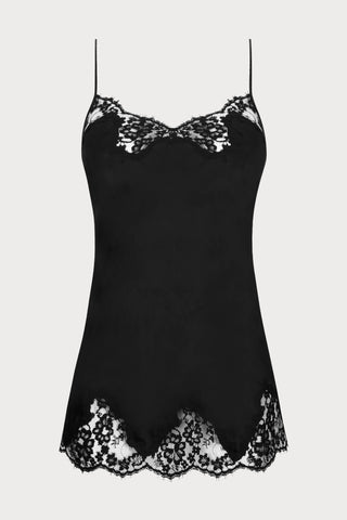 Splendeur Soie Black Silk Mini Babydoll