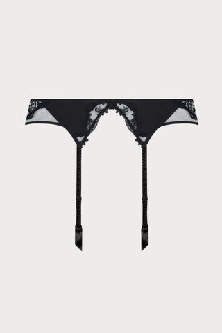 Splendeur Soie Black Suspender Belt