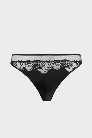 Splendeur Soie Black Thong