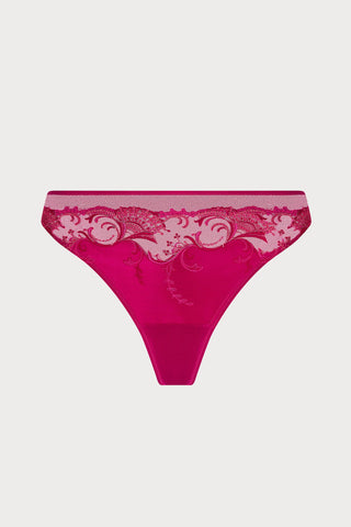 Splendeur Soie Raspberry Thong