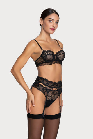 Sublime En Dentelle Black Suspender