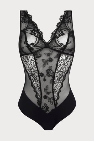 Sublime En Dentelle Black Bodysuit