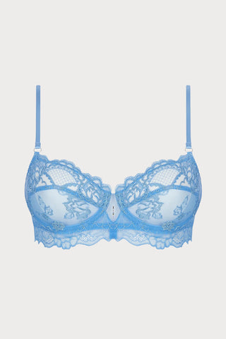 Sublime En Dentelle Half Cup Bra in Blue