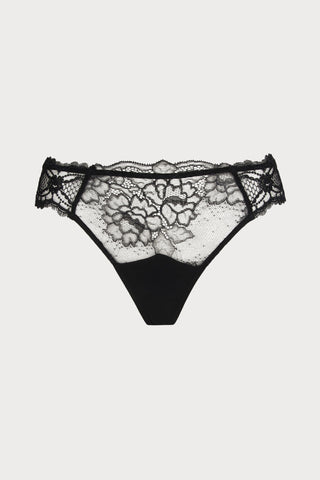 Sublime En Dentelle Black Thong