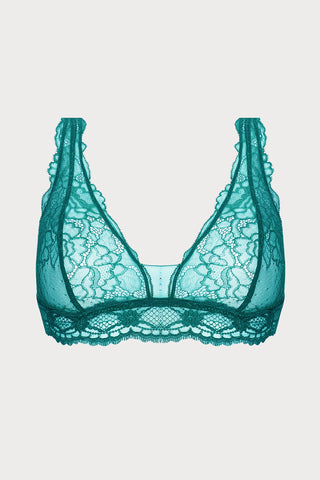 Sublime En Dentelle Bralette in Green, Size S (fits 32B-32C)
