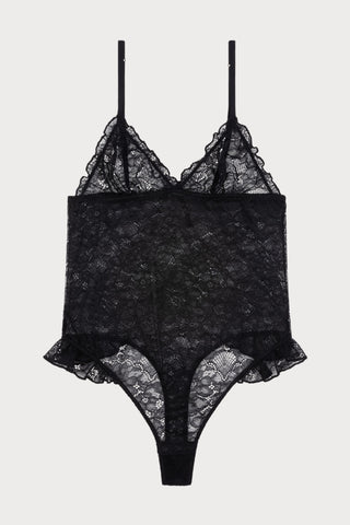 Bibi Black Lace Thong Bodysuit