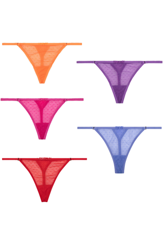 Love Stories Carole Weekday 5 Pack Thongs Multicolour