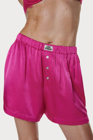 James Satin Boxer-style Shorts, Size L (UK 12)