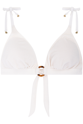 Love Stories Jolly Triangle Bikini Top Off White