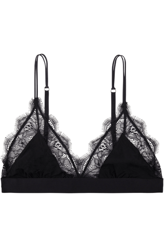 Love Stories Love Lace Unpadded Bralette Black