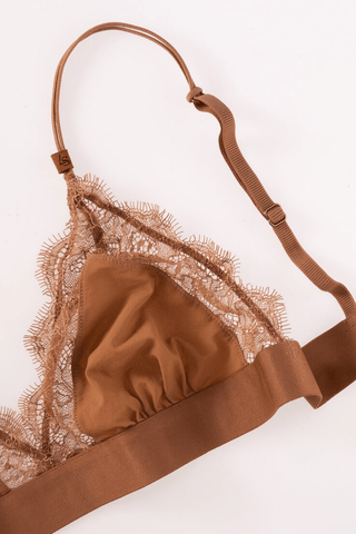 Love Stories Love Lace Unpadded Bralette Medium Brown