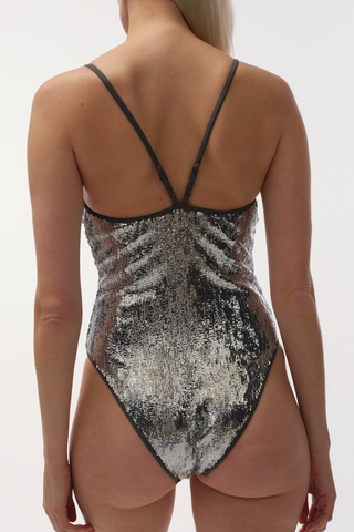 Love Stories Philou Sequin Swimsuit Silver