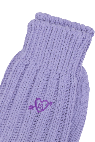 Love Stories Ribbed Knitted Socks Purple