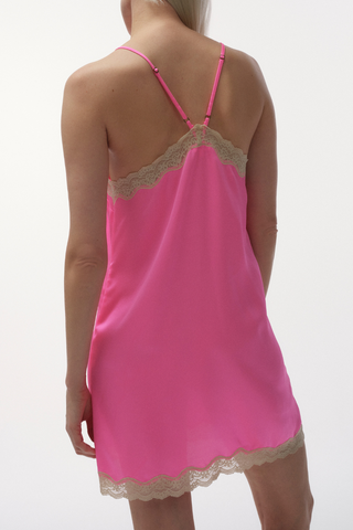 Love Stories Willow Slip Dress Neon Pink