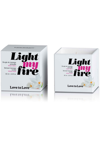 Love to Love Light My Fire Massage Candle White Musk