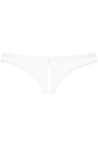Maison Close Accroche Coeur Openable Thong White