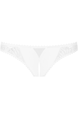 Maison Close Accroche Coeur Openable Thong White