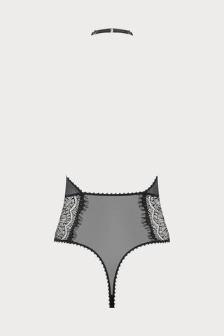Accroche Coeur V Neck Thong Bodysuit