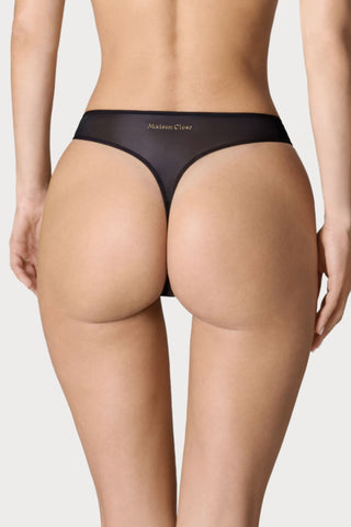 Maison Close Double Sens High Waist Thong Black