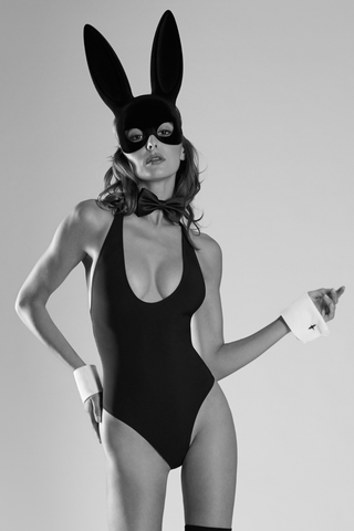 Maison Close Black Halterneck Thong Bodysuit - Nuit Infinie