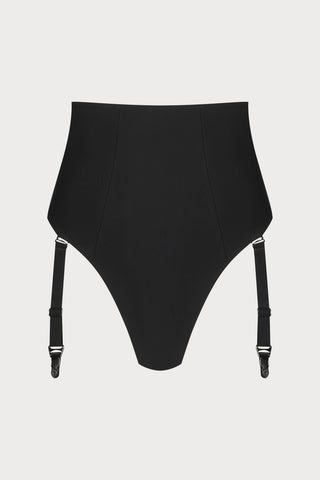 Nuit Infinie High Waist Suspender Thong