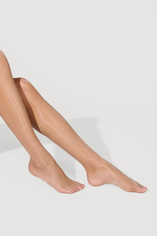 Maison Close Caramel Glossy Cut & Curled Stockings 20 Denier