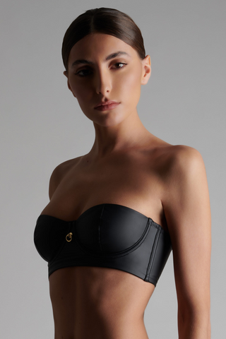 Maison Close Chambre Noire Strapless Bustier Bra Black