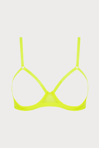 Corps à Corps Open Underwired Bra Neon Yellow