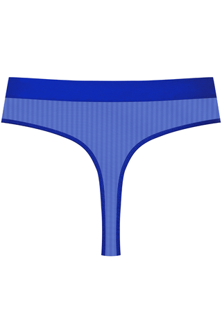 Maison Close Corps à Corps High Waist Thong Neon Blue