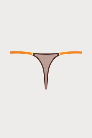 Corps à Corps Mini Thong Brown/Neon Orange
