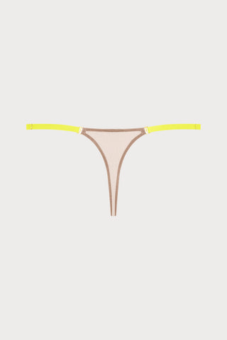 Corps à Corps Mini Thong Vanilla/Neon Yellow