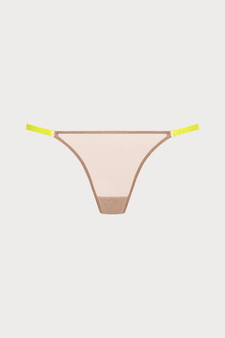Corps à Corps Mini Thong Vanilla/Neon Yellow
