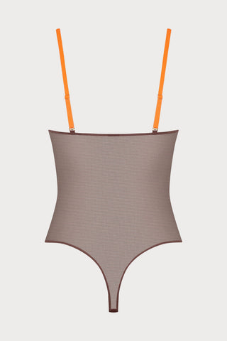 Corps à Corps Thong Bodysuit Brown