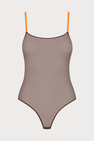 Corps à Corps Thong Bodysuit Brown