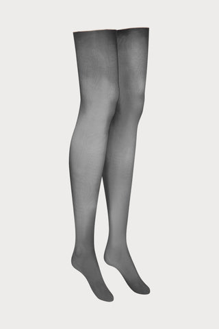Maison Close Cut & Curled Lurex Gold Seam Stockings 20 Denier Black