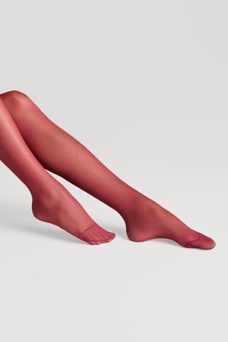 Maison Close Cut & Curled Stockings Burgundy 20 Denier