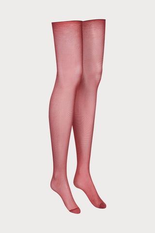 Maison Close Cut & Curled Stockings Burgundy 20 Denier