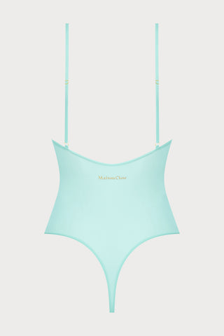 Double Sens Thong Bodysuit in Celadon