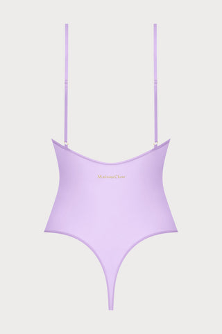 Double Sens Thong Bodysuit in Lavender
