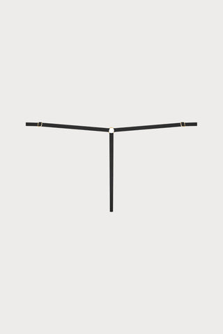 Double Sens Black Adjustable Mini Thong