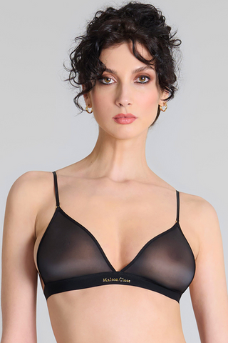 Maison Close Double Sens Triangle Bra Black